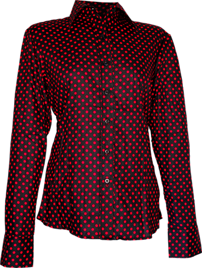 Lady Blouse Polka-Dots black, red