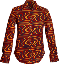 Wavyline navy , rust , dark-yellow