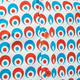 Eyeball creme-blue-red