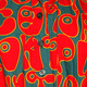 Feelgood-Dress 3/4-Arm Moloko petrol-red-orange