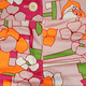 Squares and Flowers lilac , rose