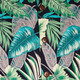 Shortsl.  Jungle-Leaves navy, green