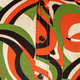Colourful Waves creme, black, green, orange