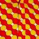 Chained Dots creme, yellow, red