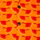 Shortsl. Graphical Bird orange , red