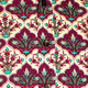 Flowers in a Tile creme , violet