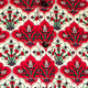Flowers in a Tile creme , red , black