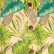 Shortsl. Jungle Plants creme, green, grey