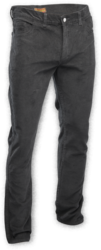 Straight Corduroy Black Regular Length