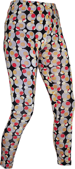 Leggings Dots grey, orange, black