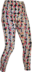 Leggings Dots grey, orange, black