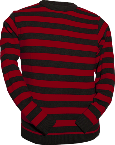Jumper Stripes black-red