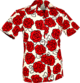 Shortsl. Outlined Roses creme-red