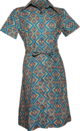 Shortsl. 70's Dress Rhombus turquoise