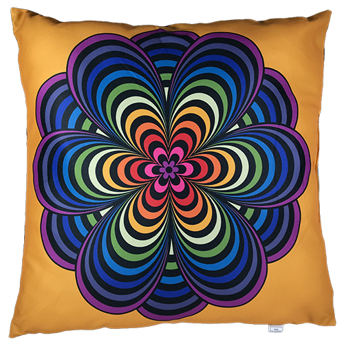 Op-Art-Flower orange, multi-coloured