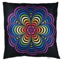Op-Art-Flower black, multi-coloured