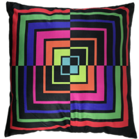 Rhombus black, multi-coloured