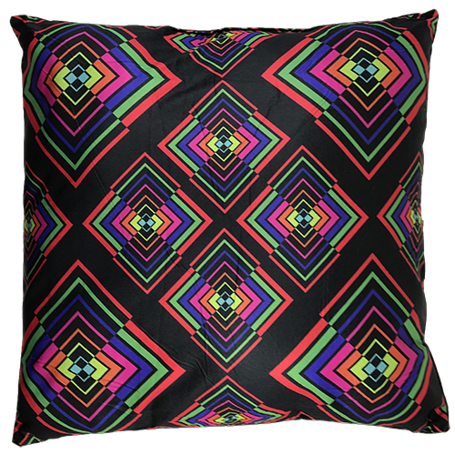 Rhombus-Pattern black, multi-coloured