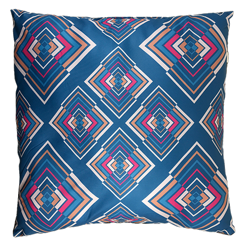 Rhombus-Pattern turquoise, multi-coloured
