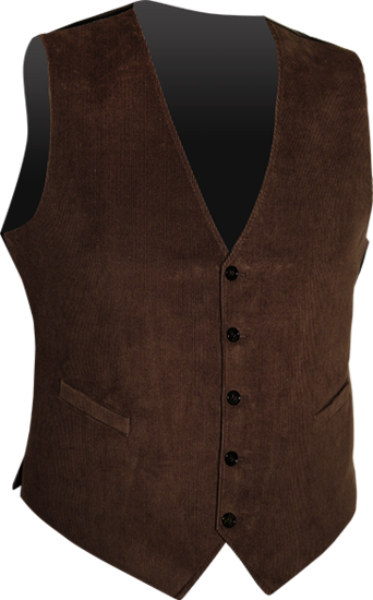 Waistcoat Corduroy-Brown