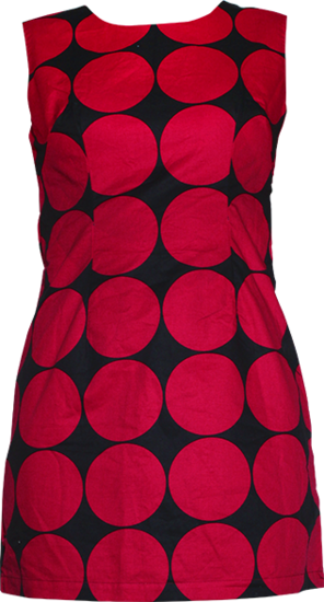 A-Lines-Dress Big Polka-Dot navy, pink