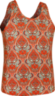 Singlet Paisley orange, turquoise