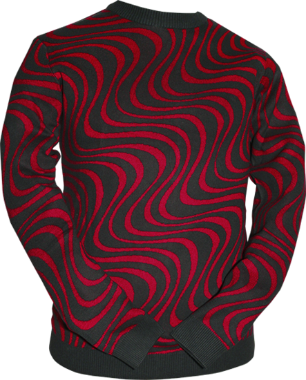 Jumper Wavyline black-red