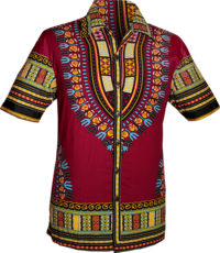 Shortsl. Dashiki bordeaux
