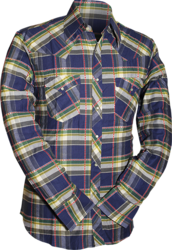 Scot blue, creme, yellow