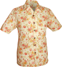 Shortsl. Roses rose, green, creme