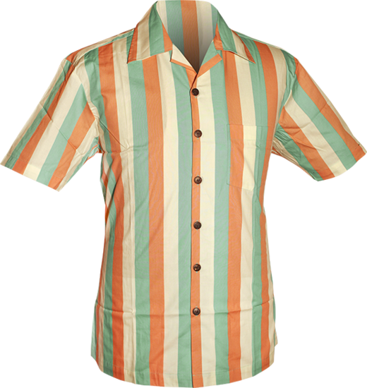 Shortsl. Stripes creme, mint, soft orange