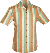 Shortsl. Stripes creme, mint, soft orange