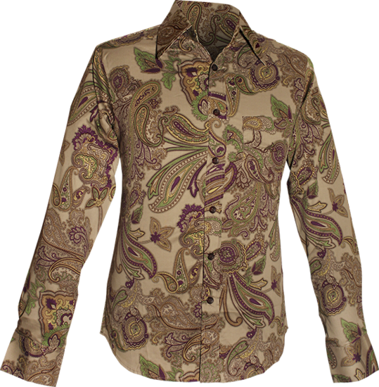 Paisley grey, violet, green