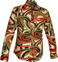 Colourful Waves creme, black, green, orange