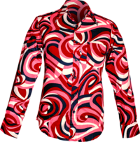 Colourful Waves creme, black, red, rose