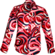 Colourful Waves creme, black, red, rose