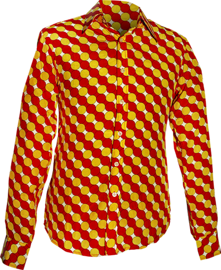 Chained Dots creme, yellow, red