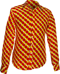 Chained Dots creme, yellow, red