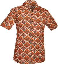 Shortsl. Flower Tile creme , orange