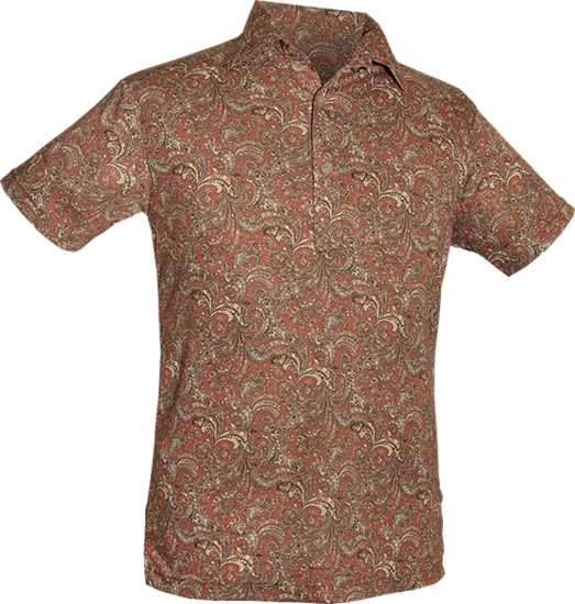 Polo-Shirt Paisley old-rose