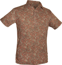 Polo-Shirt Paisley old-rose