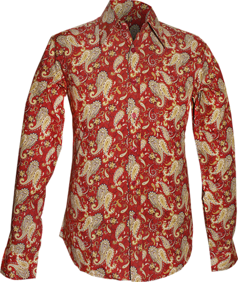 Paisley rust , grey , creme