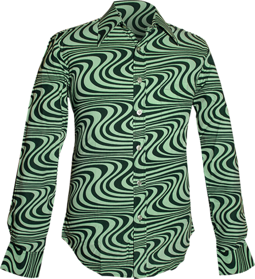 Wavyline mint, dark-green