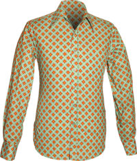 70's Flower light-blue, orange