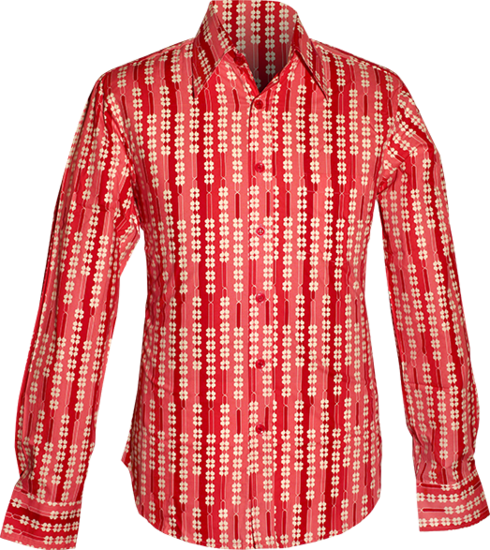 70's Shamrock bordeaux , pink , creme