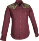 Cowboy-Shirt Leo aubergine