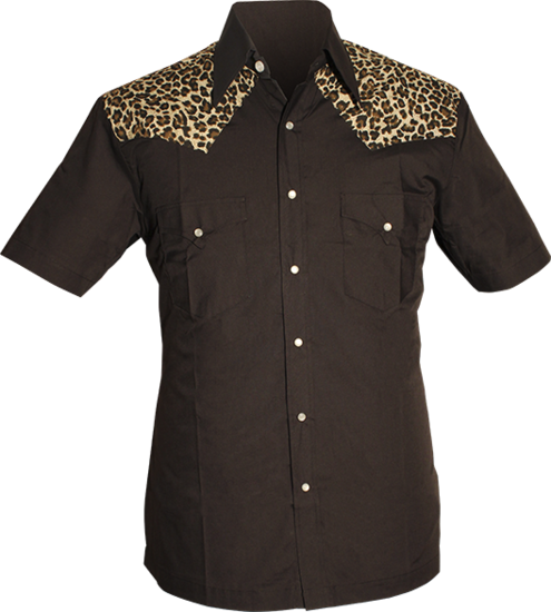 Shortsleeved Cowboy-Shirt Leo black