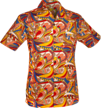 Shortsl. Psychedelic Flowers creme, blue, red, old-rose